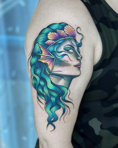 Explore men leg tattoo ideas, creative tattoo ideas in Ocean View, available at Inked in Eden