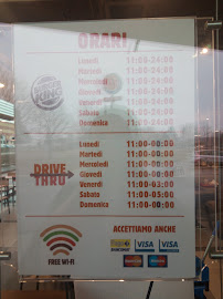 Burger King à Thiene menu