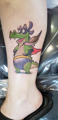 Explore sleeve skull tattoo ideas, creative tattoo ideas in Fairfax, available at Marlowe Ink Tattoo Fairfax