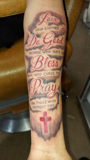 Explore tattoo ideas men upper arm, creative tattoo ideas in Odessa, available at Little Dragon Tattoos Studio