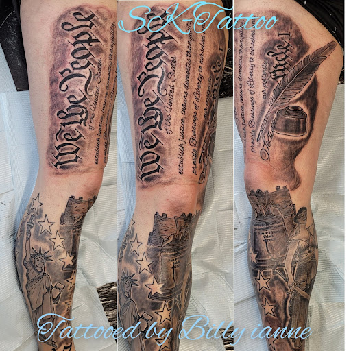 Explore chemistry tattoo ideas, creative tattoo ideas in Meridian, available at SK-Tattoo1