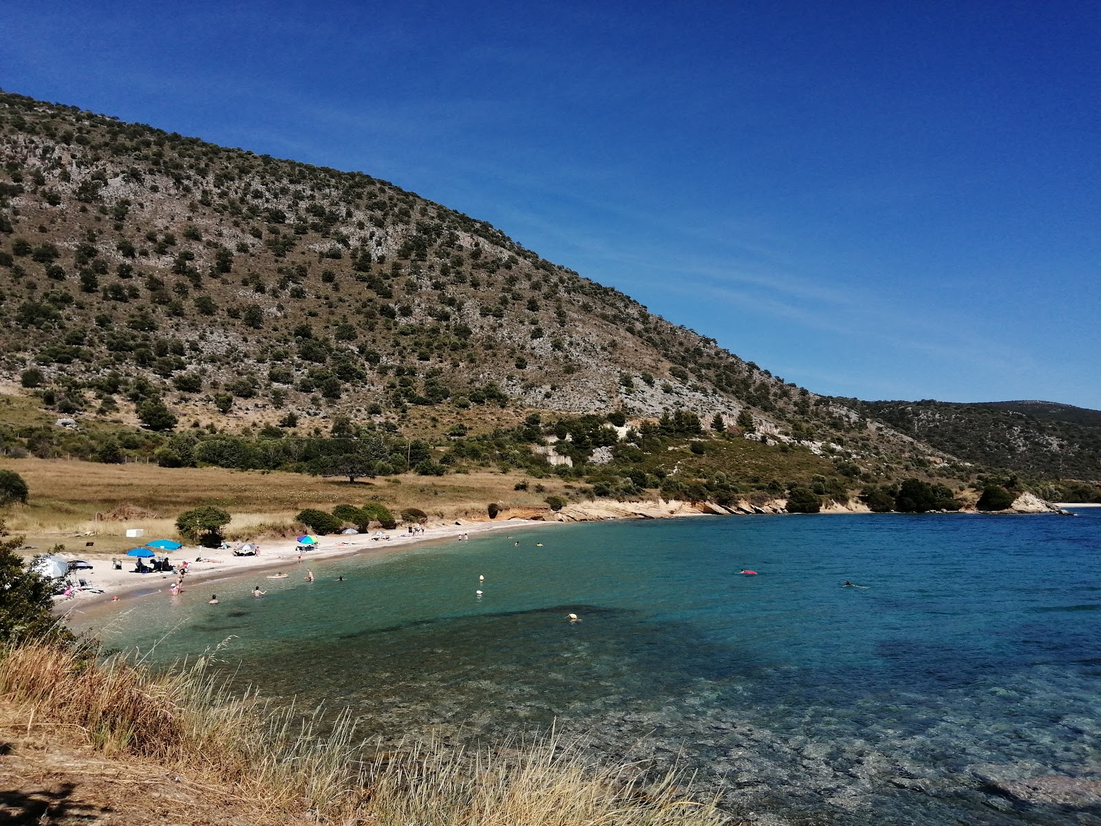 Foto af Agrilia beach og dens smukke landskab