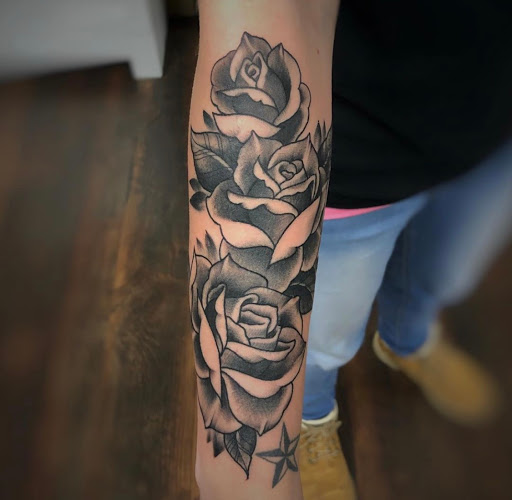 Explore angel chest tattoo ideas, creative tattoo ideas in Delmar, available at Resolute Tattoo