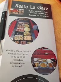 Restaurant de la Gare à Grisolles menu