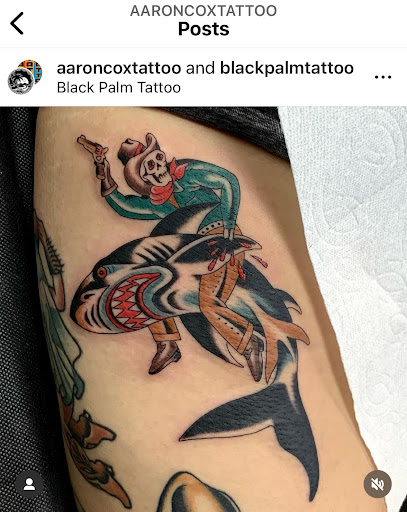 Explore memphis tattoo ideas, creative tattoo ideas in Orange, available at Black Palm Tattoo