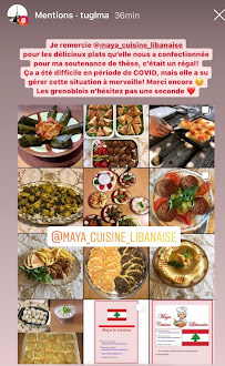 Menu du Maya Cuisine Libanaise à Grenoble