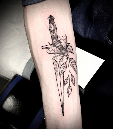 Explore black mens tattoo ideas, creative tattoo ideas in Goose Creek, available at Red Kirin Tattoo