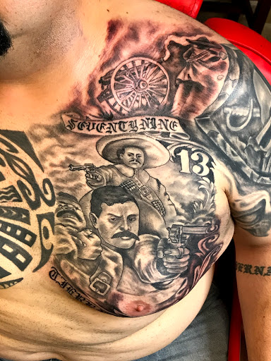 Explore aztec hand tattoo ideas, creative tattoo ideas in Baytown, available at Big Juniors Tattoos