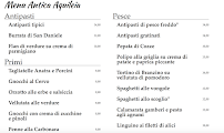 Carte du Antica Aquileia ristorante pizzeria à Aquileia