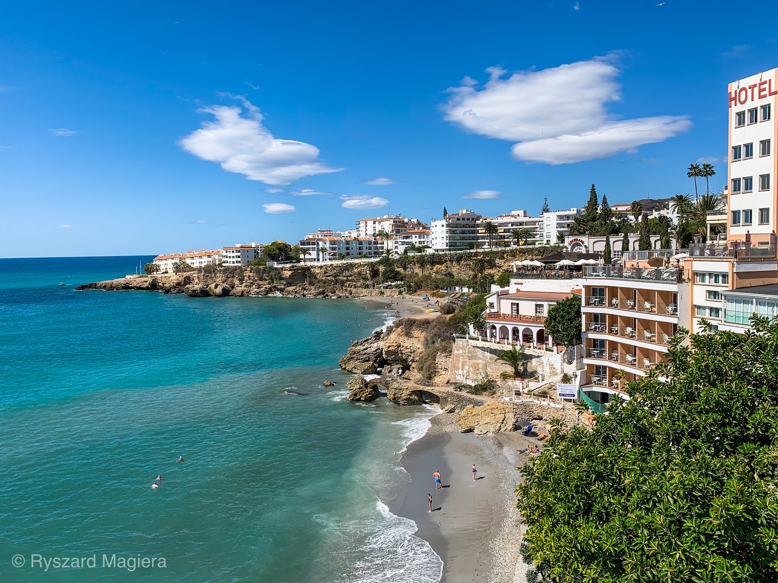 Foto van Playa la Caletilla met blauw puur water oppervlakte