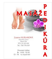 Zuzana Hublarová PEDIKÚRA-MASÁŽE