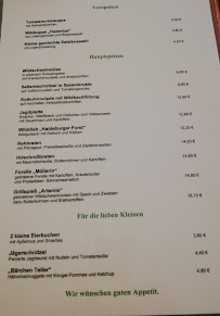 Menu du Jägerklause à Dessau-Roßlau