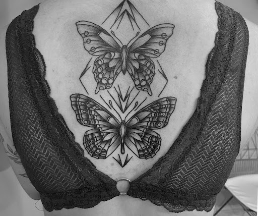 Explore matching husband and wife tattoo ideas, creative tattoo ideas in North Aurora, available at Skynn