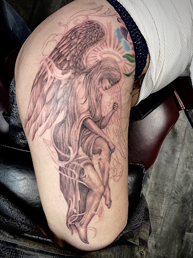 Explore neptune tattoo ideas, creative tattoo ideas in Des Moines, available at Skin Kitchen Tattoo