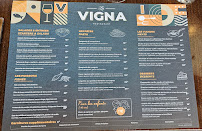 Menu / carte de La Vigna à Nice