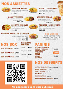 Menu / carte de LE BOSPHORE - KEBAB à Migennes