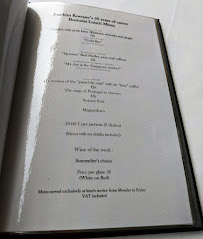Eleven à Lisbon menu
