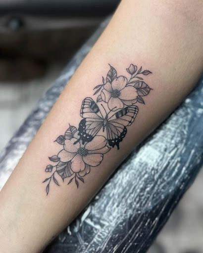 Explore cyberpunk edgerunners tattoo ideas, creative tattoo ideas in Foley, available at Symbolic Ink Tattoo Studio