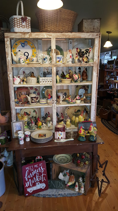 Red Hen Antiques & Collectibles & hand made rustic furniture