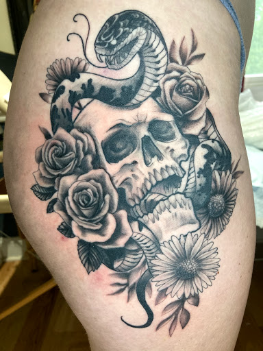 Explore jesus fish tattoo ideas, creative tattoo ideas in Morrisville, available at Sinners Circle tattoo co.