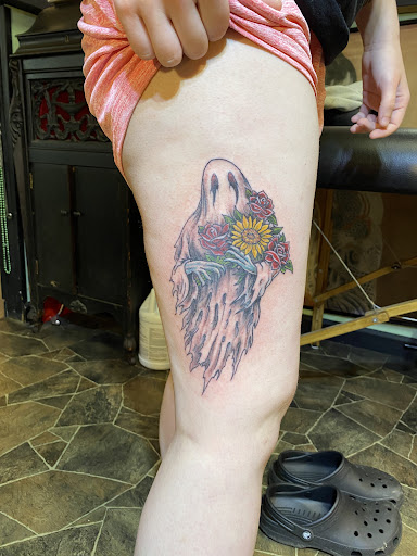 Explore man hand tattoo ideas, creative tattoo ideas in Waverly, available at Hellbilly Tattoos & Oddities