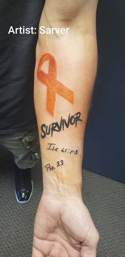 Explore ideas for leg sleeve tattoos, creative tattoo ideas in Ottawa, available at Precision Art