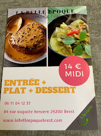 La Belle Epoque à Brest menu