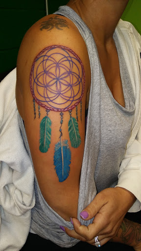 Explore themed sleeve tattoo ideas, creative tattoo ideas in Hernando, available at Blue Panther Tattoo Co