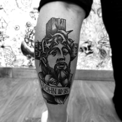 Explore matching tattoo ideas for husband and wife, creative tattoo ideas in Zumbrota, available at Art by Sinclair Tattoo Artist At Dry Bones Ink