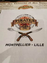 Pirates Paradise à Montpellier menu