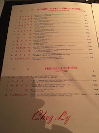 Chez Ly - Champs-Elysées à Paris menu