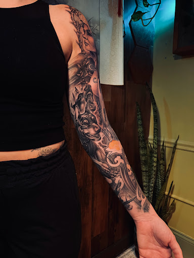 Explore gear tattoo ideas, creative tattoo ideas in Hudson, available at The Bohemian Social Club
