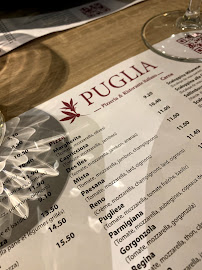 Menu / carte de PUGLIA, Restaurant italien & Pizzeria à Hagenthal-le-Bas