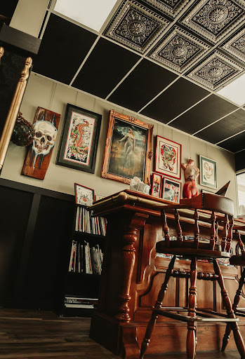 Explore apple tattoo ideas, creative tattoo ideas in Fogelsville, available at Gilded Heron Tattoo