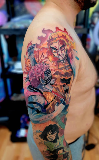 Explore arrow tattoo ideas for men, creative tattoo ideas in Benton, available at Spectrum Tattoo