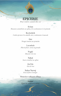 Restaurant L’IranPlaçable à Versailles (le menu)