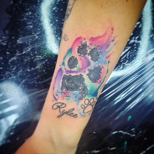 Explore men's family sleeve tattoo ideas, creative tattoo ideas in Kenosha, available at Kenosha Tattoo Company