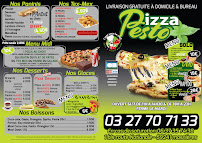 Menu / carte de Pizza Pesto à Masnières