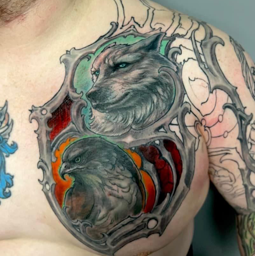 Explore dark cover up tattoo ideas male, creative tattoo ideas in Edgewood, available at Evolved Body Arts