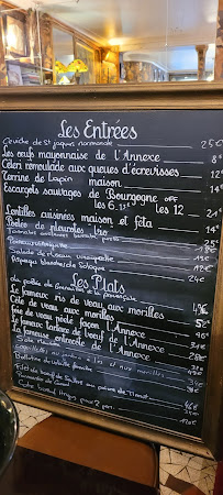 L'Annexe à Paris menu