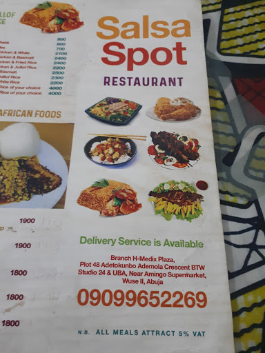 Salsa Spot, H-medix Plaza, 41 Adetokunbo Ademola Cres, Wuse, Abuja, Nigeria, Breakfast Restaurant, state Federal Capital Territory
