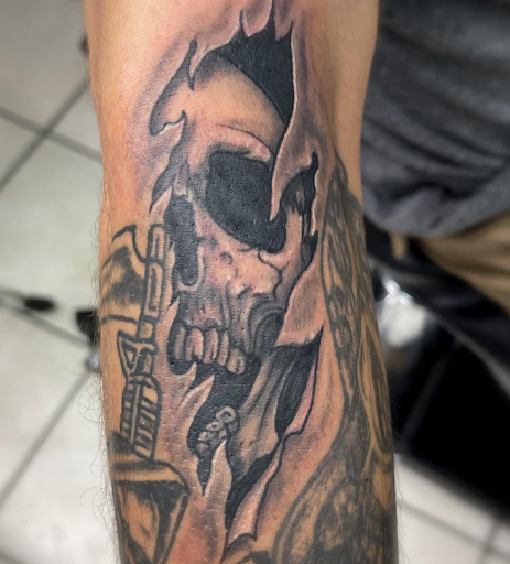 Explore mens butterfly tattoo ideas, creative tattoo ideas in Myrtle Beach, available at Myrtle Beach Ink