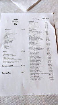 Restaurant Osteria Al Vecchio Stallo à Udine (le menu)
