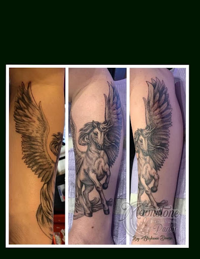 Explore satanic tattoo ideas, creative tattoo ideas in Shelbyville, available at Moonstone Tattoo and Piercing Parlor