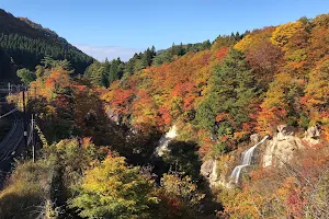 Omoshiroyama Autumn Leaves River Gorge image