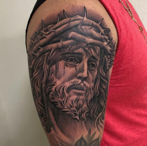 Explore tattoo ideas for men half sleeve, creative tattoo ideas in Warrenville, available at UpRise Tattoos