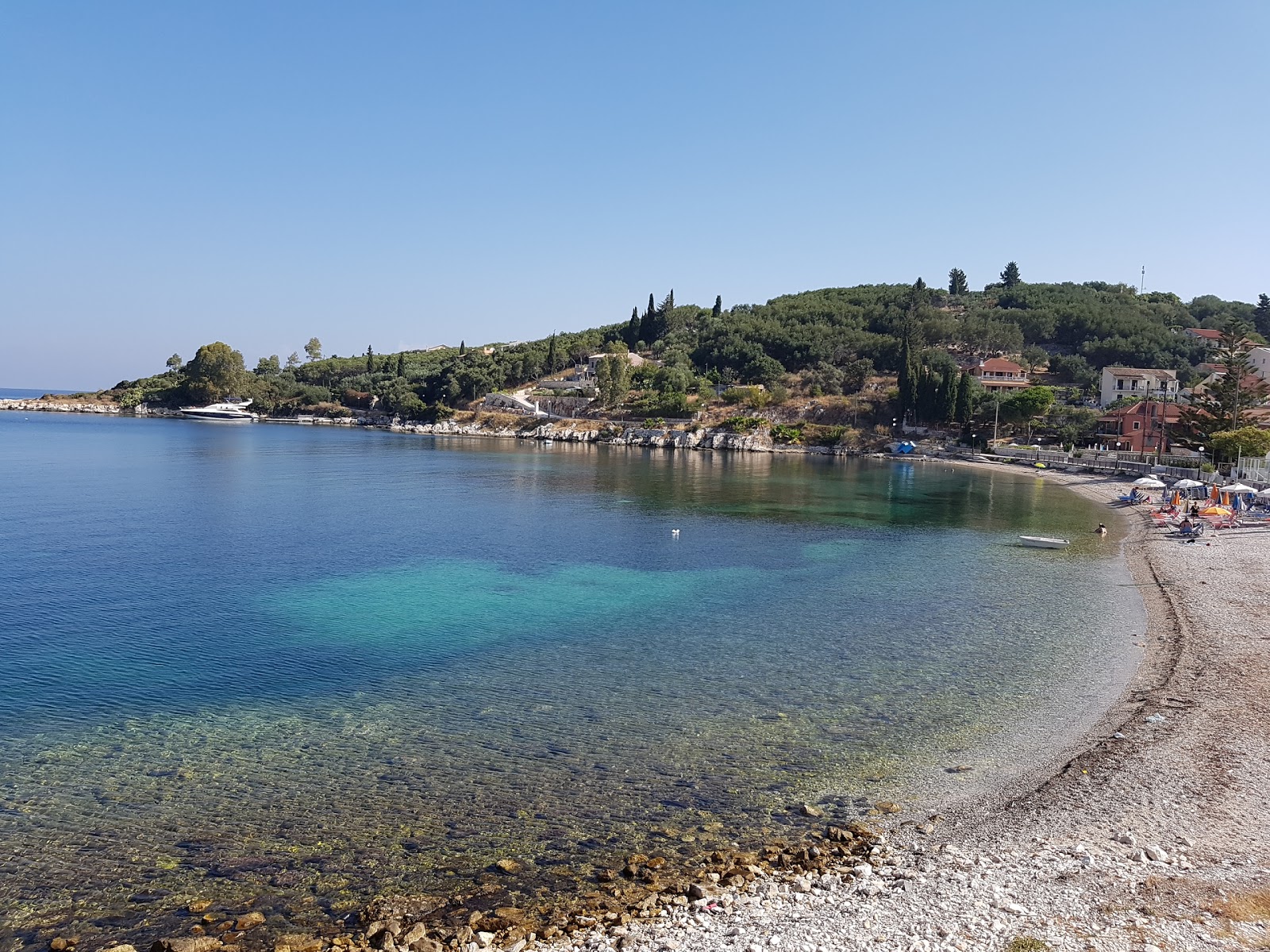 Photo of Kalamionas beach with turquoise pure water surface