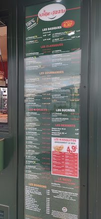 Menu du Kiosque À Pizzas Boussy à Boussy-Saint-Antoine