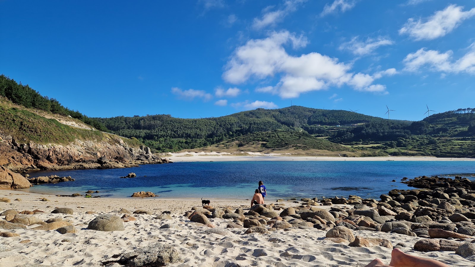 Foto di Cala de Arlina con una superficie del sabbia beige