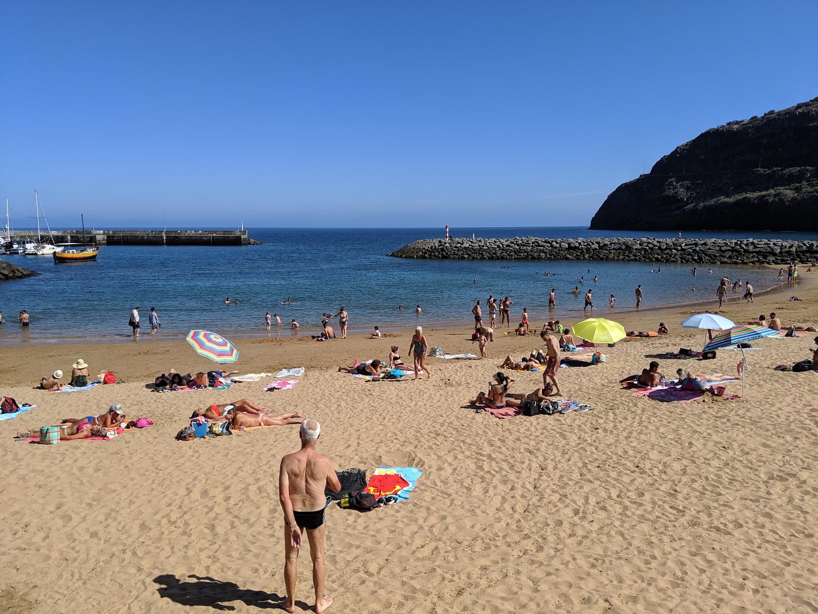 Photo of Praia de Machico with turquoise pure water surface